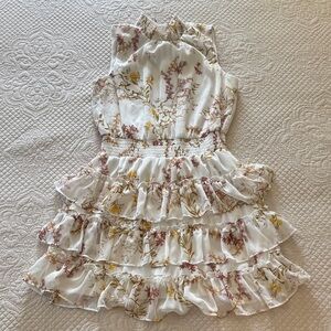 Floral Ruffle Ladies Dress